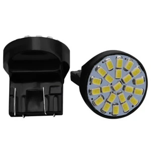 Ampoules LED T20 W21/5W Blanc 6000K double filaments 22SMD feu de recul freins - Picture 1 of 3
