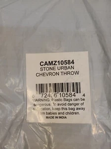 DII X-Cheveron Decorative Throw -Stone Urban - Picture 1 of 5