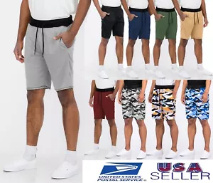 Mens Sweat Shorts Active Lounge Short Casual Lounge HIP HOP Gym Training Campus - Picture 1 of 36