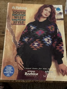 Patons South West Style Casual Knits For Him And Her Worsted And Chunky - Picture 1 of 9