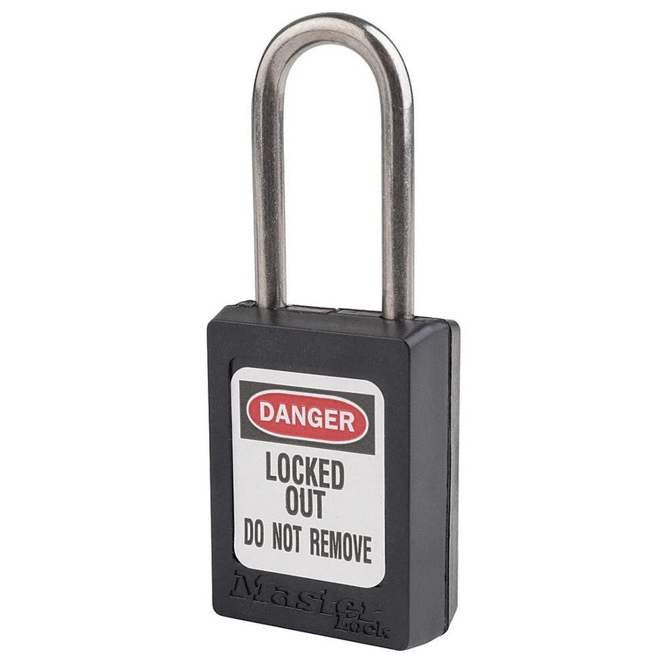 MASTER LOCK S31KAS12BLK Lockout Padlock,KA,Black,1-13/16"H,PK12 6MCY9 - Image 1 of 1
