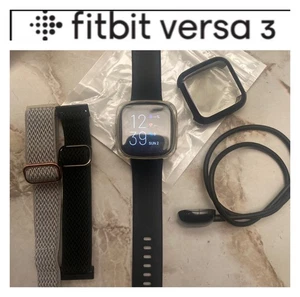 Fitbit Versa 3 Gps SmartWatch Fitness Sleep Tracker cord & Bands & Case Tested✅✅ - Picture 1 of 15
