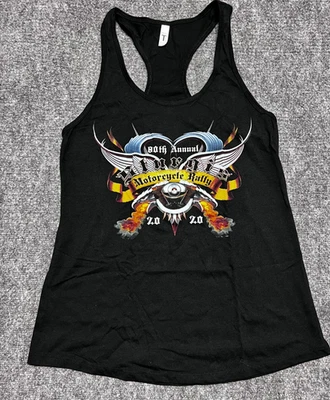 Camiseta sin mangas Sturgis 2020 80th Annual Motorcycle Rally para mujer negra con estampado de águila XL Foto 1 de 4