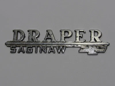 VTG Draper Chevrolet Saginaw Michigan Metal Dealership Emblem Badge Tag MI Rare - Image 1 of 2