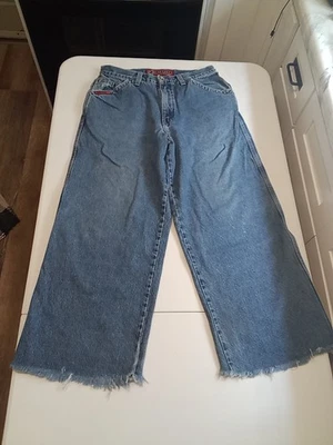 Vintage JNCO Jeans Masculino 34 X 32 Y2K Baggy Perna Larga Skatista Grunge Anos 90 EUA! - Imagem 1 de 4