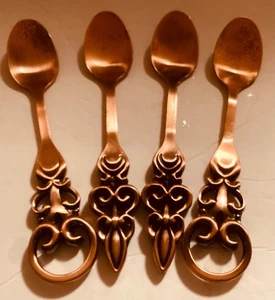 Vintage Solid Copper Native American Souvenir Spoon Totem Pole Mt Rainier 5” - Picture 1 of 4