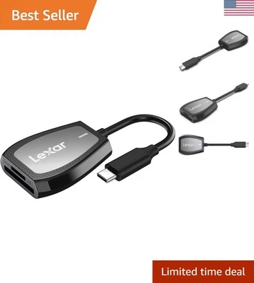 Compact USB 3.2 Type-C Reader for SD & microSD with 312MB/s Transfer Speed - Image 1 of 4