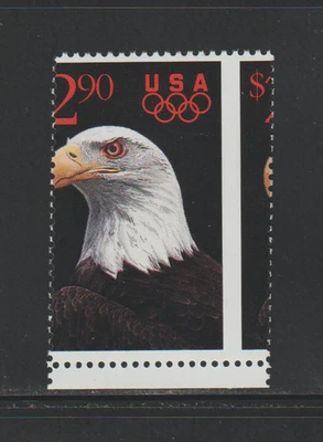 Estampillas ERROR EFO de EE. UU. #2540 $2,90 águila olímpica, pájaro: ¡gran cambio perfecto! MNH Foto 1 de 2