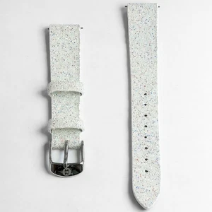 Correa de reloj Michele de cuero blanco brillante de 16 mm para mujer 301762100 - Imagen 1 de 2