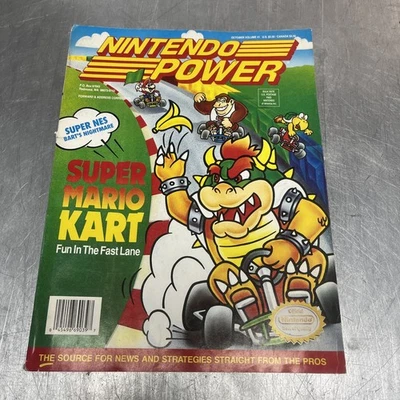 Nintendo Power VOL 41 October 1992 Super Mario Kart w/Poster + Trading Cards - Image 1 of 4