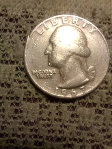 1967 Washington Quarter Dollar US Collectors Coin No Mint Mark VERY RARE! - Picture 1 of 3