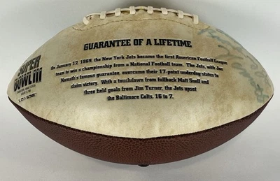JOE NAMATH NEW YORK JETS SIGNED FULL SIZE SUPER BOWL III BALL W/ BROADWAY - JSA - Image 1 of 4