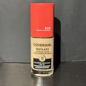 COVERGIRL Outlast Extreme Wear Liquid Foundation Creamy Natural 820 - 1 fl Oz - Picture 1 of 2