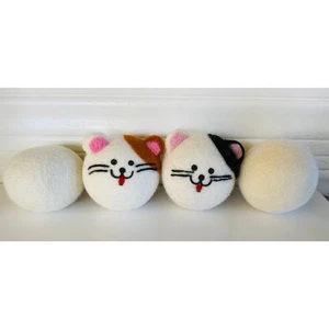 New Cat Cats Reusable Wool Dryer Anti-Static Kitty Eco-Friendly Laundry Balls  - Picture 1 of 4