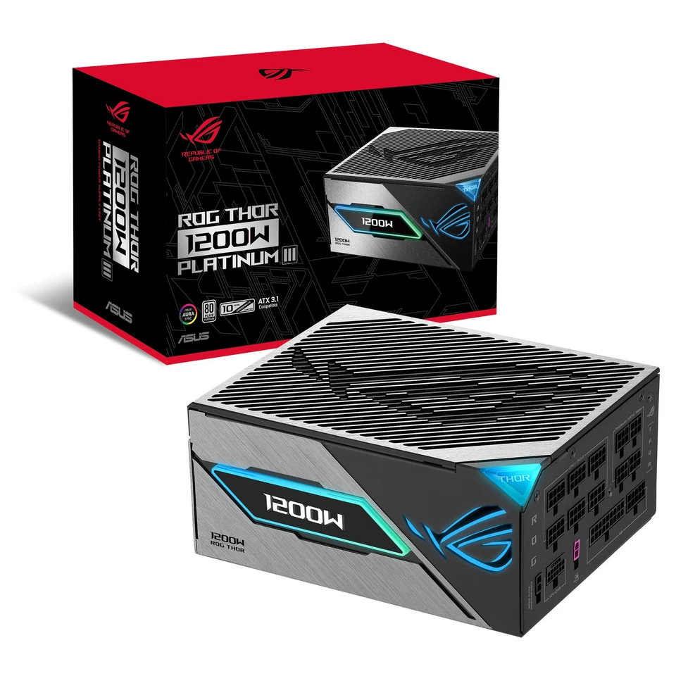 ASUS ROG Thor Platinum 1200P III 1200W Platinum Gaming Netzteil Modular PCIe5.0 - Bild 1 von 4