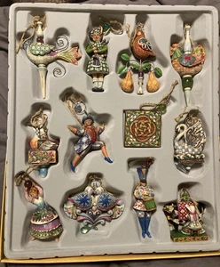 Jim Shore Heartwood Creek Doce Días de Navidad Juego de Adornos 12 con Caja 2005 - Imagen 1 de 17