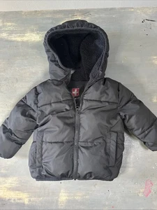 Swiss Tech 2T Toddler Jacket Black Puffer Fleece Lined - Picture 1 of 13