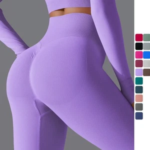 Damen Yoga Leggings Push Up Hose Fitness Gym lange Leggins Lang Hose - Picture 1 of 28