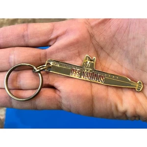Vintage Schlüsselanhänger USS Nautilus U-Boot Silber Marine Motiv - Bild 1 von 5