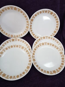 6 x Vintage Corelle Butterfly Gold Corning USA Dinner Plates 26cm - Picture 1 of 8