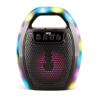 QFX BT-14 4" Rechargeable Speaker +TWS-BT  USB/SD/FM/AUX+LED. (PACK OF 2). - Image 1 of 4