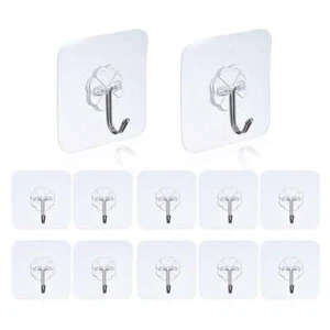 5Pcs Transparent Magic Hook Without Nails Heavy Strong Sticky Magic Wall Hook - Picture 1 of 10