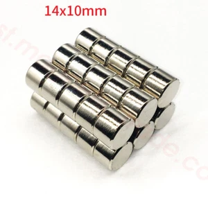 14mmX10mm Strong N50 Disc Round Magnet Rare Earth Neodymium Magnets 2-100pcs - Picture 1 of 4