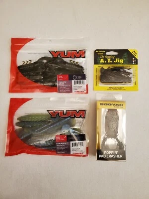 YUM SOFT BAITS PLUS BOOYAH PAD CRASHER AND RATTLING JIG - BRAND NEW - Image 1 of 4