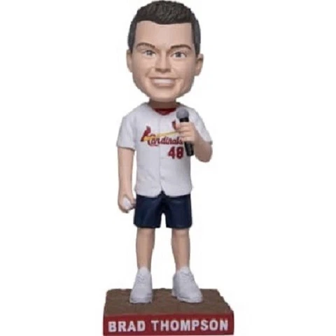 ST. LOUIS CARDINALS SGA BRAD THOMPSOM BOBBLEHEAD BUD BASH #4 7/18/23 Free Ship Cover