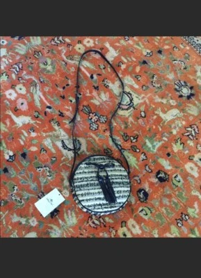 Bolso Bandolera Patricia Nash Ebbie Negro Adornos/Paja Capaci Arco Círculo Nuevo con Etiquetas Foto 1 de 4
