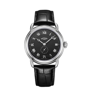 Rotary Vintage Mens Watch with Black Strap Black Dial GS02424/04 - Picture 1 of 4