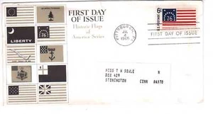 1968 FDC 6c Bennington Flag Historic Flags Of America Series American Heritage - Picture 1 of 2