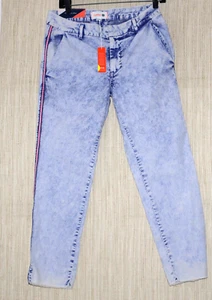 NWT $198 Sundry Murray Hill Lab denim blue side stripe pants womens Size: 27 - Picture 1 of 5