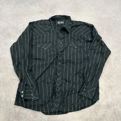 Wrangler Western Shirt striped patterned long sleeve button up shirt Men's XL - Image 1 of 4