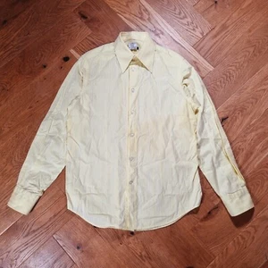 Versace Classic Long Sleeve Shirt Size 15.5 / 39 Yellow Size L Dress Shirt - Picture 1 of 13