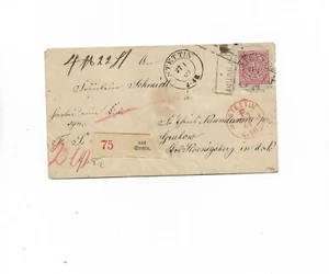 Preußen / STETTIN F. N1 27.1.69 roter Franco-K1 + K2 STETTIN auf Aufbrauch-GSU  - Bild 1 von 2