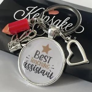 Teaching Assistant TA Keyring End Of Term Leaving School Present Gift - Picture 1 of 4