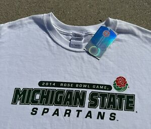 2014 Michigan State Spartans Rose Bowl Game College Football T-shirt neuf avec étiquettes taille XL