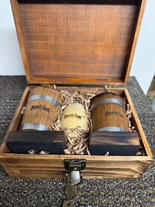 Toasted American White Oak Cup & Coaster Gift Box Set - Picture 1 of 6