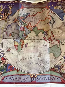 Map of Discovery - Western & Eastern Hemispheres: Wyeth : Art Print : 2-map SET - Picture 1 of 3