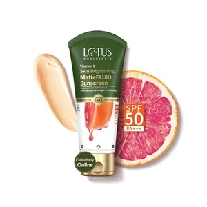 Lotus Botanicals Vitamin C Skin Brightening MatteFluid Sunscreen | SPF 50 PA+++ - Picture 1 of 6