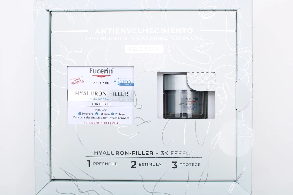 Eucerin Hyaluron-Filler 3x Efecto Crema de Día FPS15 Piel Seca 50 ml, Crema de Noche 20 ml Foto 1 de 1