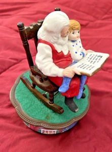 Jasco Weihnachtsmann & Kind Spieluhr Vintage spielt "Santa Claus Is Coming To Town", Mängel - Bild 1 von 4
