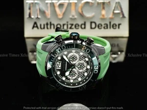 NUEVO Reloj Invicta Para Hombre 50mm PRO DIVER Cronógrafo ESFERA JAULA Tono Verde Oscuro Correa SS - Imagen 1 de 8