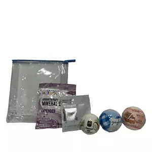 Bath Fizzy Bath Bomb Bath Salts Lot of 6 Gingham Snickerdoodle Clear Bag Gift - Picture 1 of 16