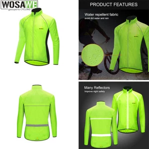 WOSAWE Windproof Cycling Jacket Bike Ride Sports Clothing Jersey Casual Coats - Picture 1 of 24