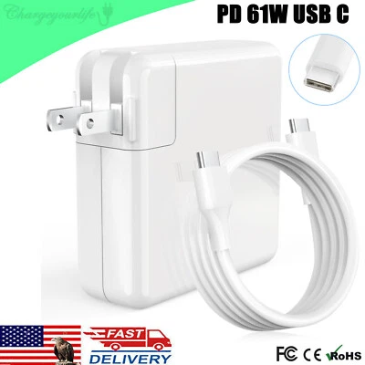 61W USB C Type C Power AC Adapter For Apple MacBook Pro 13" Core i5 i7 Charger - Image 1 of 4