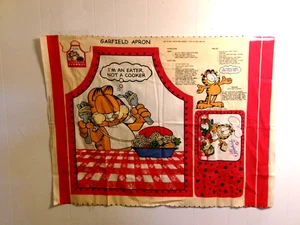 Garfield cartoon uncut apron/tablecloth fabric 44.5" x 33.5" vintage - Picture 1 of 3