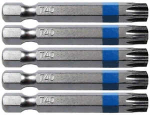 TORX Bit Driver: 2 inch - T40 - Quick-Change Shank (5 Bit Pack) - Picture 1 of 5