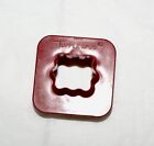 Vintage Tupperware Canape Dough Cookie Cutter Maker Press Plastic Red 2-Sided 2"